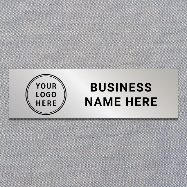 Porte-nom Société de Logo Moderne Argent Professionnel (Créateur téléchargé)