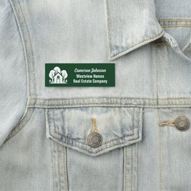 Porte-nom Société immobilière verte Représentant forestier p (En situation)