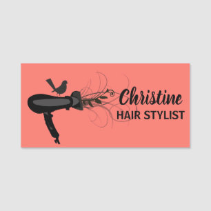 Porte-nom Styliste De Cheveux Sèche-Cheveux Salon De Beaut