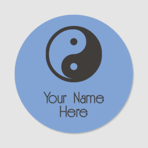 Porte-nom Symbole Yin Yang - tatouage solide