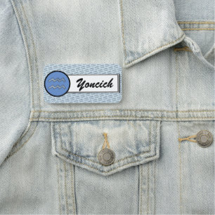 Porte-nom Symbole Zodiaque Aquarius Élément par K Yoncich