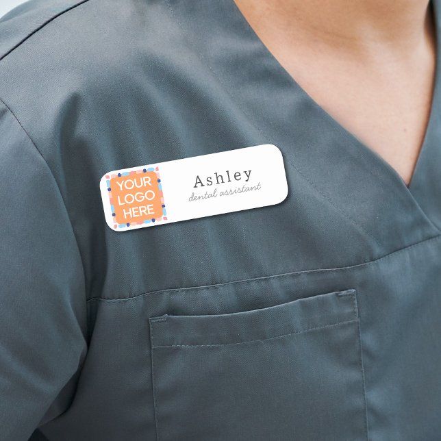 Porte-nom Sympa Personnalisé Logo Script Dental (Créateur téléchargé)