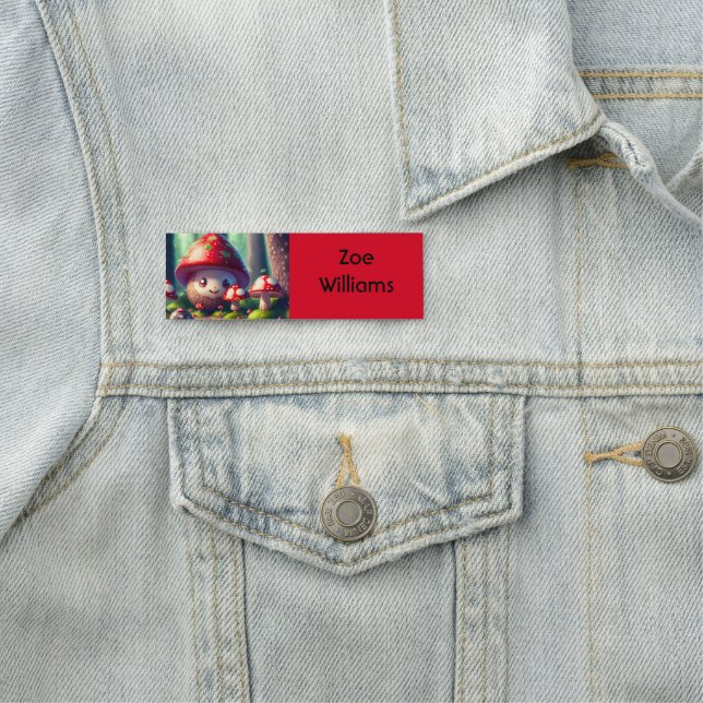 Porte-nom Tabourets toadstools dans la forêt - bonne chance (En situation)