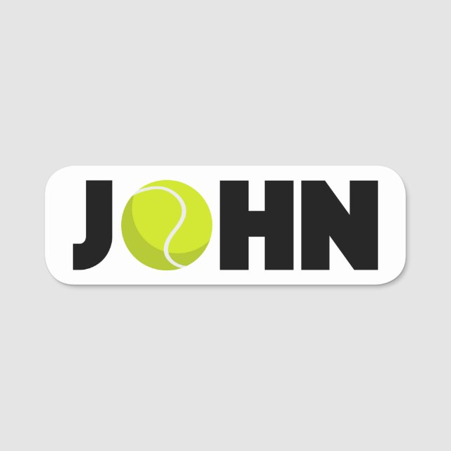 Porte-nom Tag de nom John Tennis (Devant)