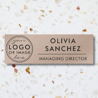 Tag du logo d'entreprise moderne Faux Bronze