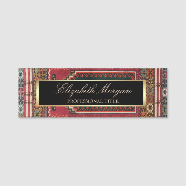 Porte-nom Tapis Kilim Antique Oriental (Devant)