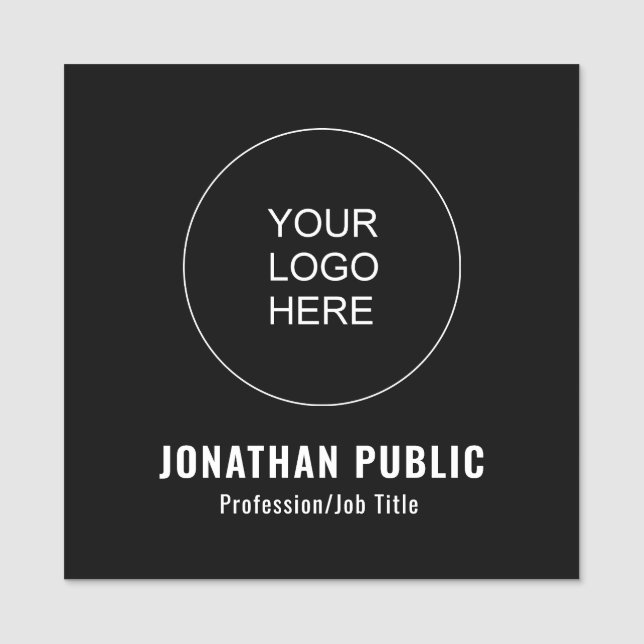 Porte-nom Téléchargement personnalisé Magnet Carré du logo d (Devant)