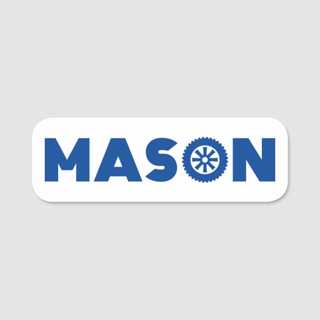 Porte-nom Tête Mason (Devant)