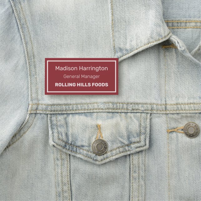 Porte-nom Texte et couleur personnalisés (En situation)