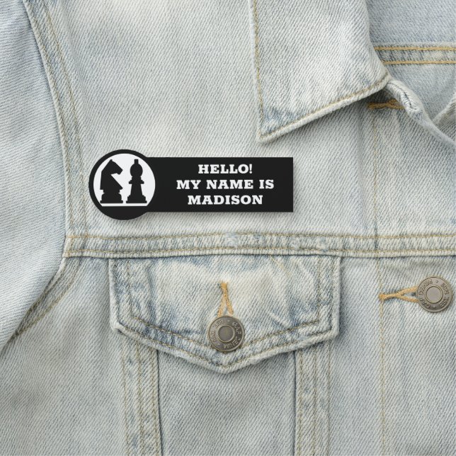 Porte-nom Texte personnalisé CHESS (En situation)