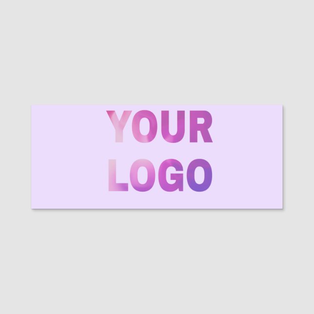 Porte-nom texte simple minimal ajoutez votre logo/design ici (Devant)