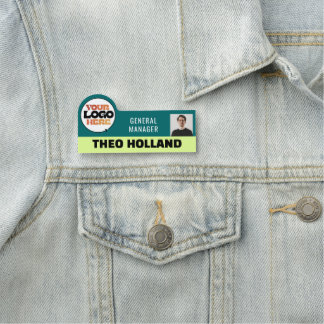Porte-nom Titre d'identité de l'employé de la photo de logo