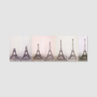 Porte-nom Tour Eiffel Vintage photo de construction Paris