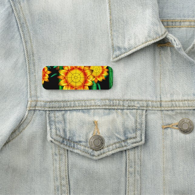Porte-nom Tournesols Coup de Soleil  (En situation)