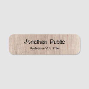 Porte-nom Trending Wood Look Distressed Text Modèle