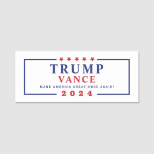 Porte-nom Trump-Vance 2024 Rendre sa grandeur à l'Amérique