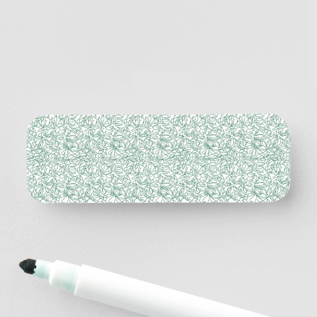 Porte-nom un arrière - plan vert et blanc avec de petits feu (En situation)