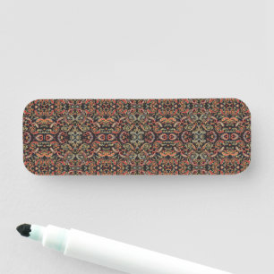 Porte-nom un motif très orné avec beaucoup de couleurs diffé