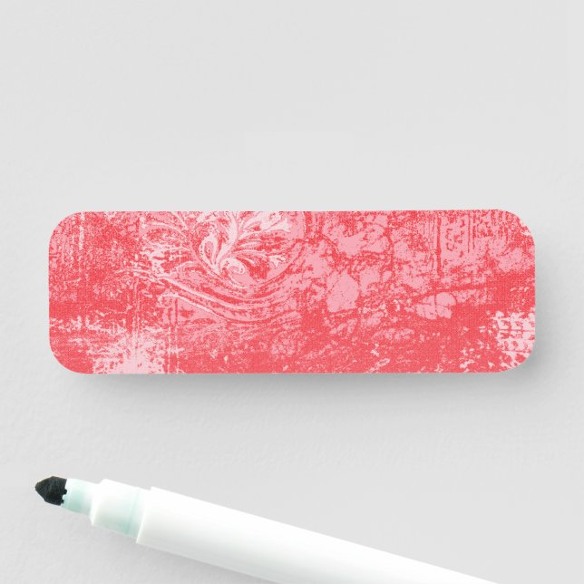 Porte-nom un tableau d'un ciel rouge arboré (En situation)