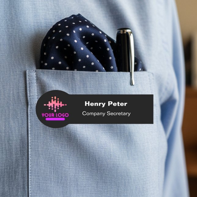 Porte-nom Unique Custom Logo Employee Magnetic Or Safety Pin (Créateur téléchargé)