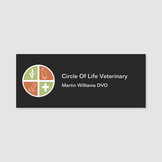 Porte-nom Vétérinaire Médicale Soins aux animaux de compagni (Devant)