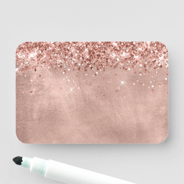 Porte-nom Vide or Rose Glittery (En situation)