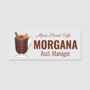 Porte-nom Vin Rouge Multilingue Boisson d'hiver Café Restaur