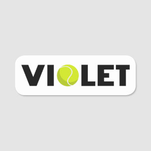 Porte-nom Violet Tennis