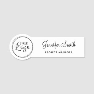 Porte-nom Votre logo d'entreprise circulaire