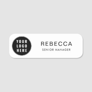 Porte-nom Votre logo d'entreprise et le nom de l'employé de