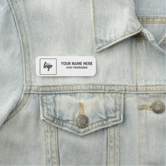 Porte-nom Votre logo et nom personnalisés pour employés