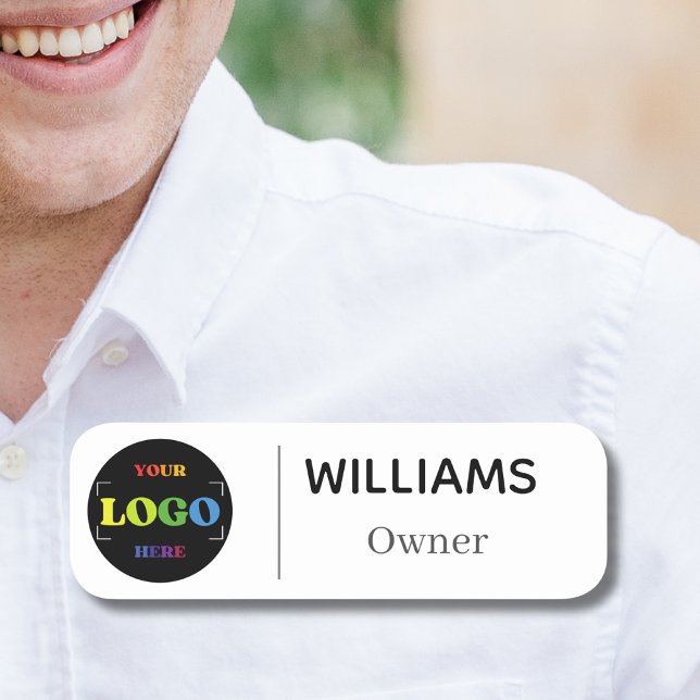 Porte-nom Votre Logo Ici Magnétique (Créateur téléchargé)
