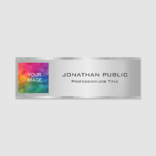 Porte-nom Votre logo ou photo d'entreprise Texte personnalis
