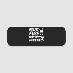 Porte-nom Whiskey de feu de viande Répétition   Drôle de dir