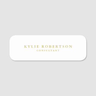 Porte-nom White & Gold Colors Professional Trendy Plain
