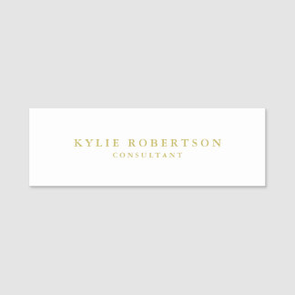 Porte-nom White & Gold Colors Professional Trendy Plain