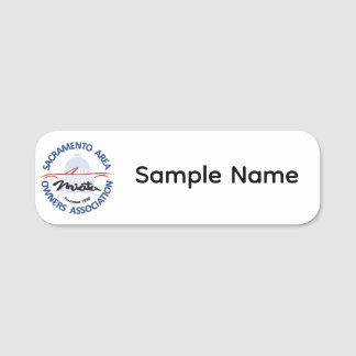 Porte-nom White Plastic SAMOA Name Tag