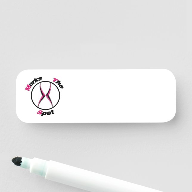 Porte-nom X marque le point (En situation)