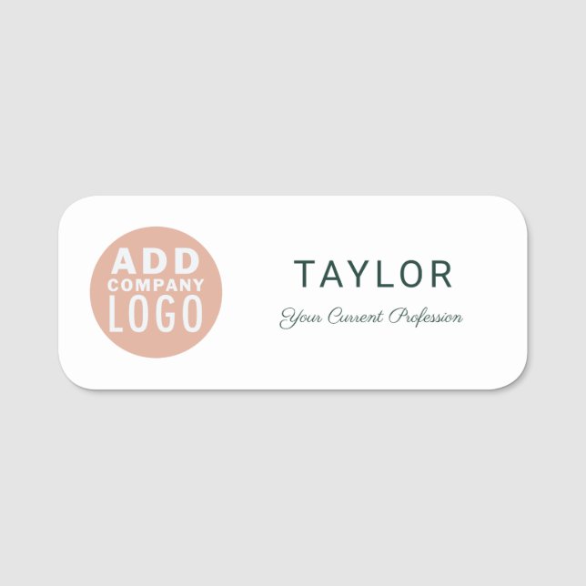 Porte-nom Your Business Logo Simple Employees (Devant)