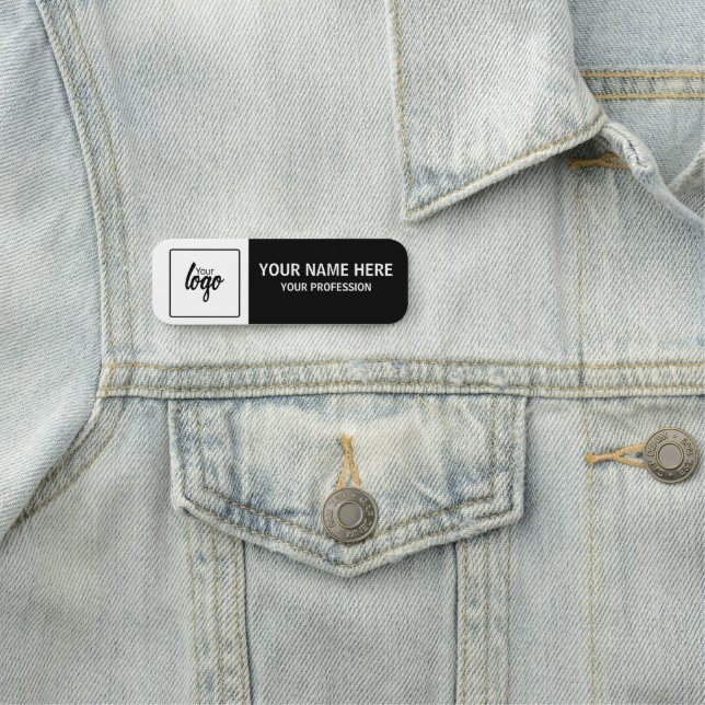 Porte-nom Your Logo and Name Personalized Employee (En situation)