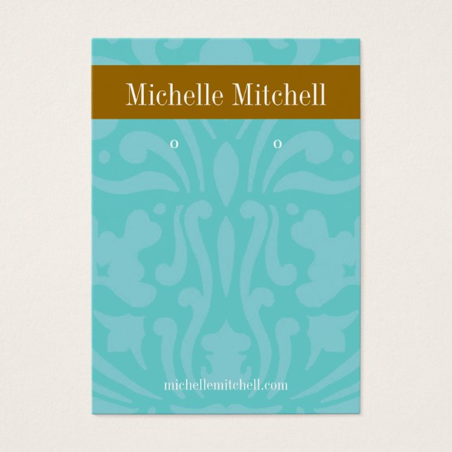 Porte-oreille - Carte de visite Bleu Brown (Devant)