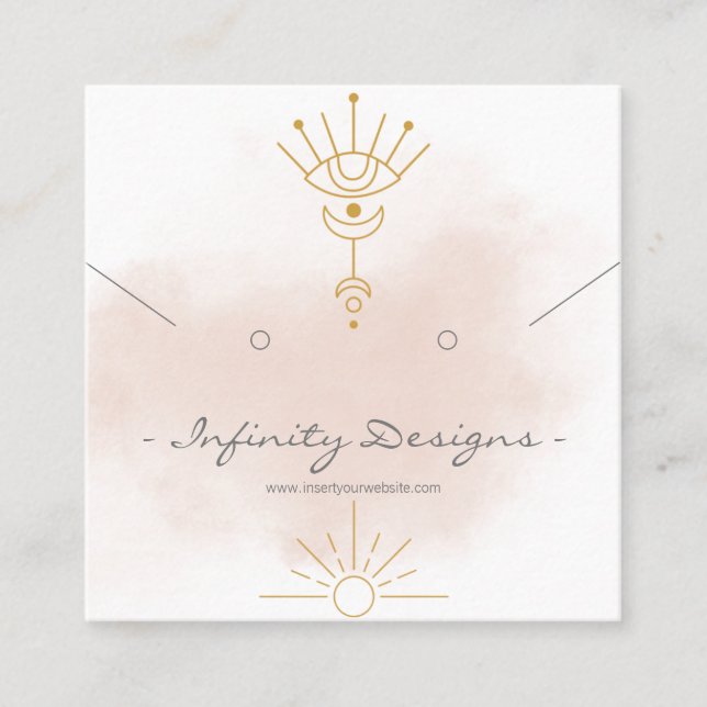 Porte-oreilles et collier carte de visite (Devant)