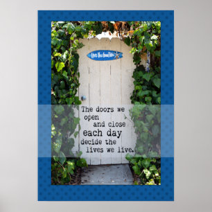 Porte ouverte photo de porte Poster