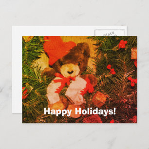 Porte Plongée sur la couronne de Noël Carte postal