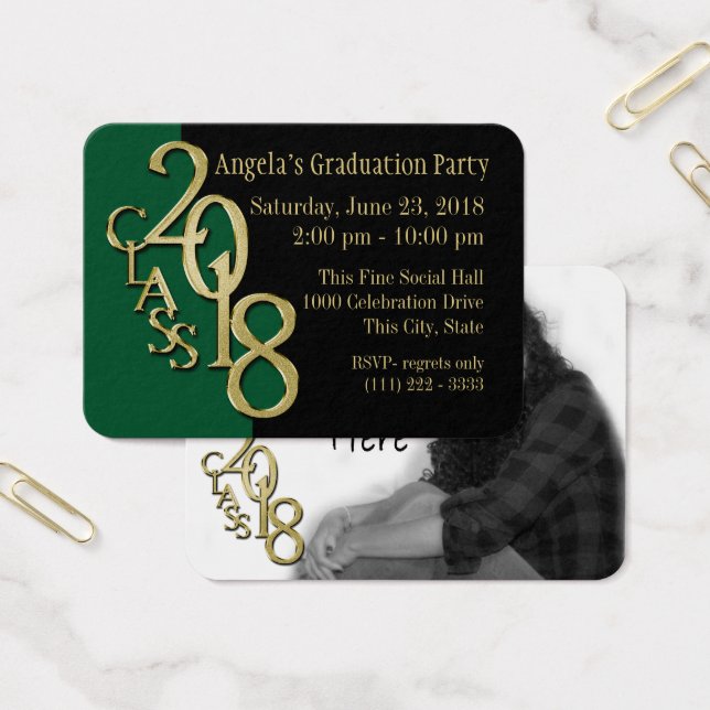Porte-portefeuille Grad Party Carte photo 2018 Ver (Bureau)
