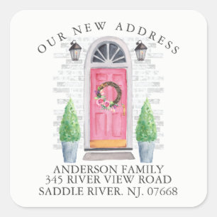 Porte rose  Nouveau Étiquette de adresse domestiq