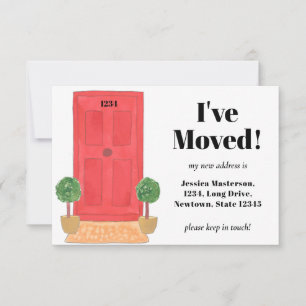 Porte rouge Budget J'ai déplacé Mini carte Faire-p