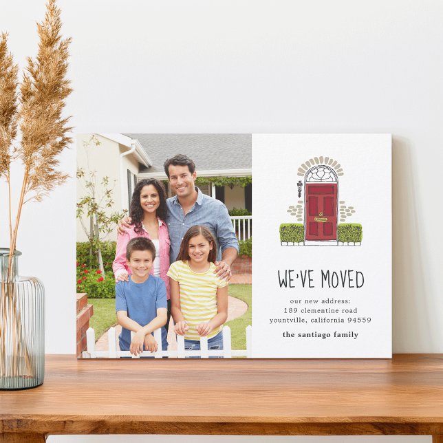 Porte rouge | Photo Moving Faire-part (Créateur téléchargé)