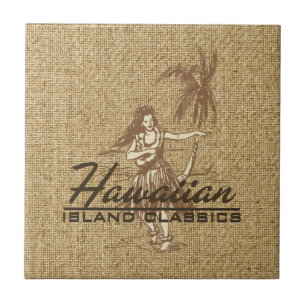 Porte-serviette en carreau Hula Girl Tradewinds Ha
