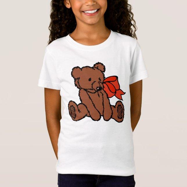 porte t-shirt fille mignonne en peluche. (Devant)